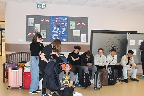 Ankunft an der Schule